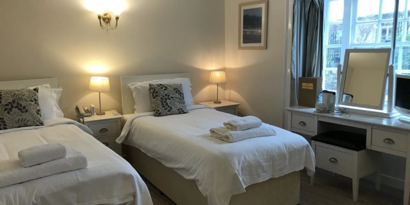 a twin room at the mariners hotel lyme regis